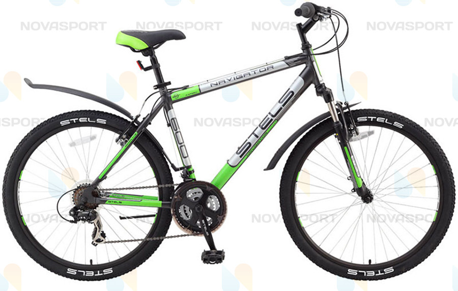 Велосипед Stels Navigator 600 V 26 (2016) Серый/Серебристый/Зеленый