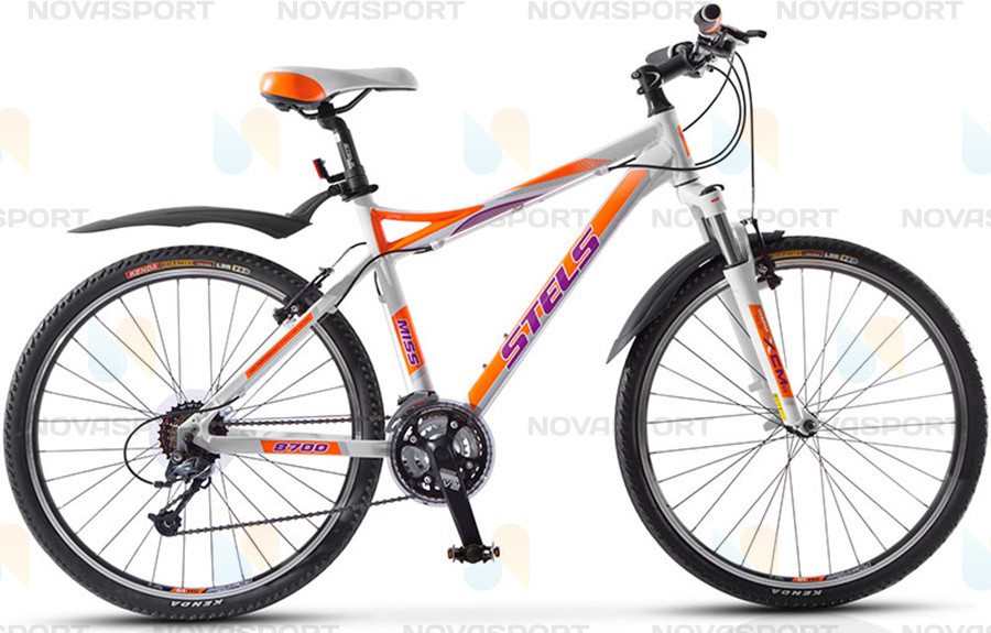 Велосипед Stels Miss 8700 (2014) Белый/Оранжевый/Фиолетовый
