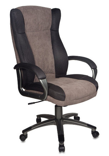 Кресло руководителя Бюрократ CH-879DG/F-C кофейный искусственная кожа ткань (пластик темно-серый)