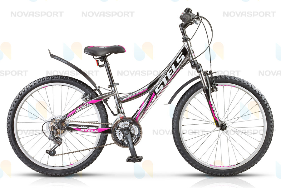 Велосипед Stels Navigator 440 V 24 (2016) Черный/Хром/Пурпурный