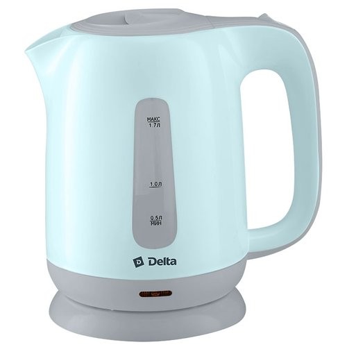 Чайник DELTA DL1001 голубой-серый.