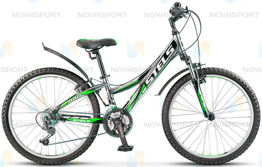 Велосипед Stels Navigator 440 V 24 (2016) Черный/Хром/Зеленый