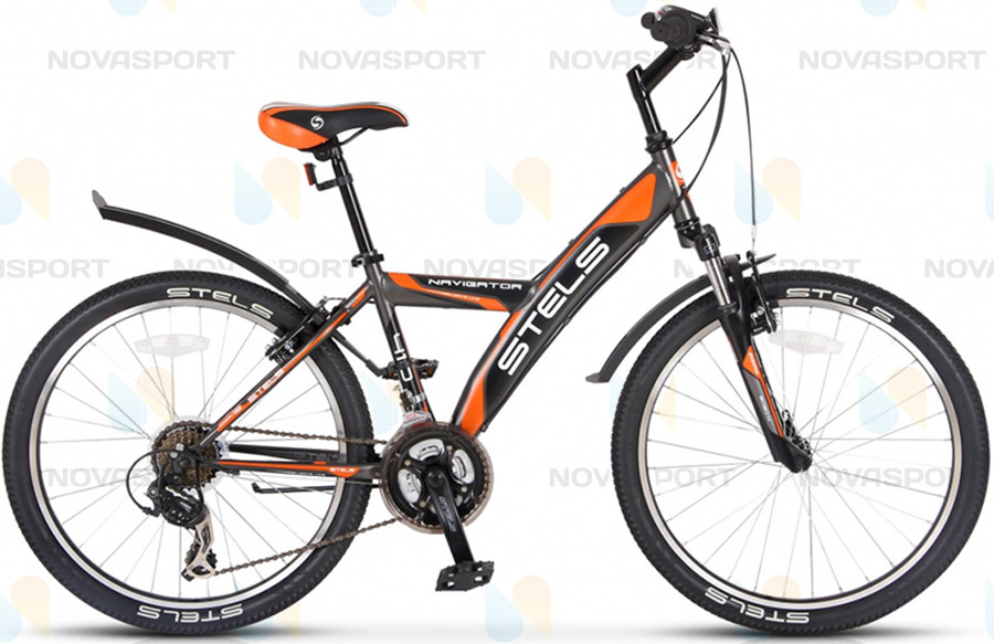 Велосипед Stels Navigator 410 V 24 (2016) Серый/Оранжевый/Черный