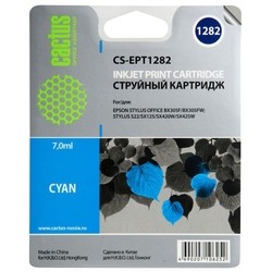 Картридж Cactus CS-EPT1282 для Epson Stylus S22/SX125/SX420/SX425; Office BX305, голубой,7мл