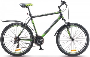 Велосипед Stels Navigator 610 V V010 Черный/Серый/Салатовый