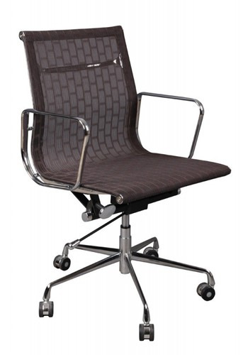 Кресло руководителя Бюрократ CH-996-Low/007 низкая спинка коричневый сетка рисунок крестовина хром