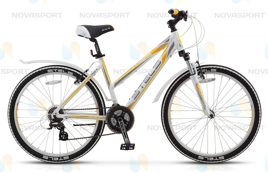 Велосипед Stels Miss 6300 V 26 (2016) Белый/Серый/Желтый