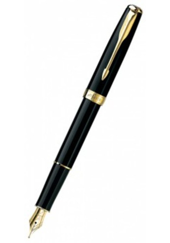 Перьевая ручка Parker Sonnet F530 ESSENTIAL LaqBlack GT перо золото 18Ct F