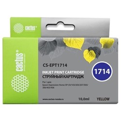 Картридж Cactus CS-EPT1714 для Epson Expression Home XP-33/103/203/207/303/306/403/406,желтый